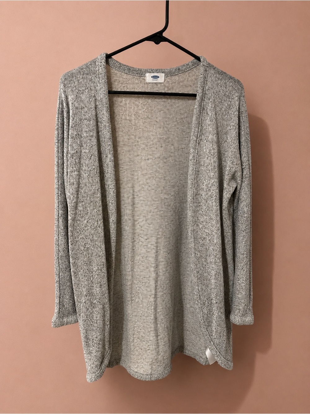 Old Navy Light Gray Open-Front Knit Cardigan